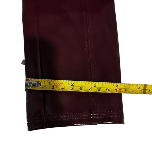 Spanx Burgundy Red Faux Leather High Waist Leggings Size Smalll - Picture 9 of 9